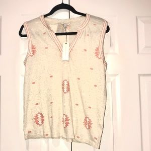 NWT Lucky Brand Womens Patterened Top Blouse
